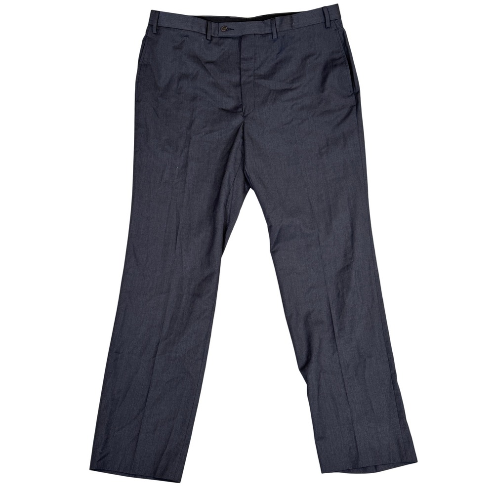 LRL Ralph Lauren Mens Charcoal Grey Flat Front Dress Pants Straight Leg 37x31